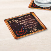 Tanz im Regen, Ausdrücke der Lebenszeichen Rechteckiger Pappuntersetzer (angewinkelt)