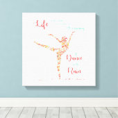 Tanz im Regen Canvas Print Leinwanddruck (Insitu (Holzboden))