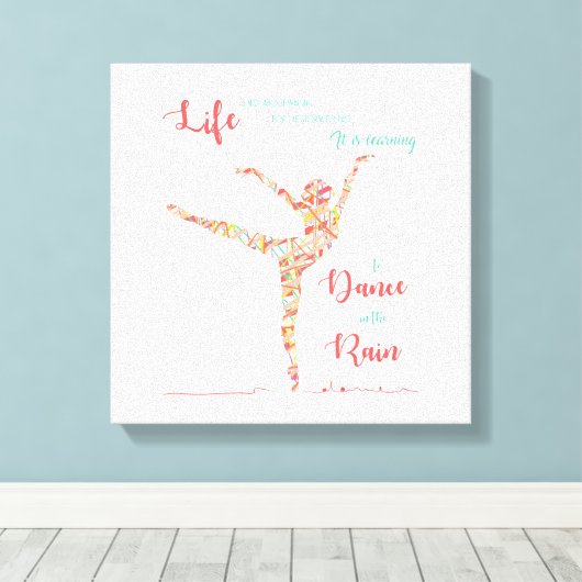 Tanz im Regen Canvas Print Leinwanddruck (Insitu (Holzboden))