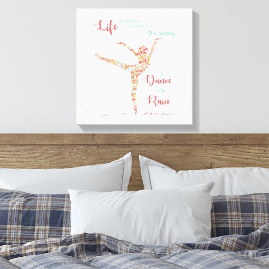 Tanz im Regen Canvas Print Leinwanddruck (Insitu (Schlafzimmer))