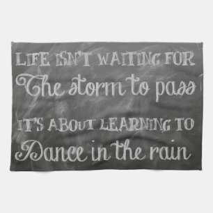 Tanz im Regen Geschirrtuch