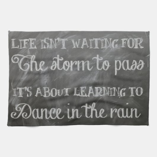 Tanz im Regen Geschirrtuch (Horizontal)