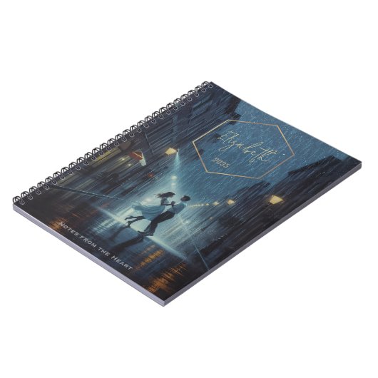 Tanz im Regen - Notebook & Planer Notizblock (Linke Seite)