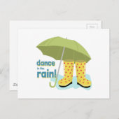 Tanz im Regen! Postkarte (Vorne/Hinten)