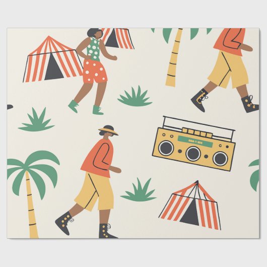 Tanz im Sommer Geschenkpapier (Flach)