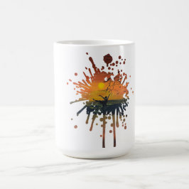 Tanz im Sonnenuntergangsglühen | handgefertigtes K Kaffeetasse