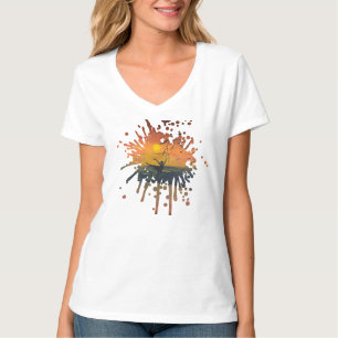Tanz im Sonnenuntergangsglühen handgefertigtes K T-Shirt