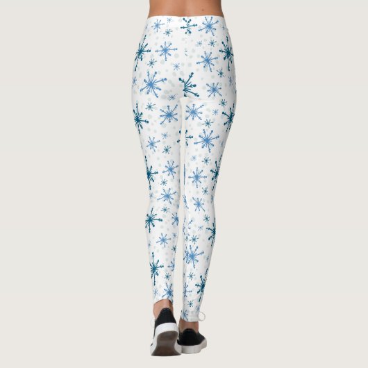 Tanz im Winter Elegance: Frauenschneeflocke Leggings (Rückseite)