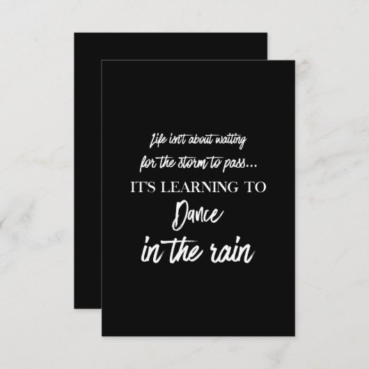 Tanz im Zug Dankeskarte (Vorne/Hinten)