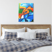 Tanz in Blau 2008 Leinwanddruck (Insitu (Schlafzimmer))