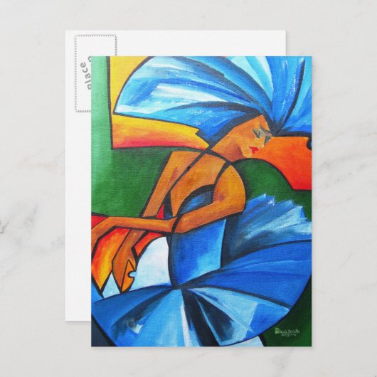 Tanz in Blau 2008 Postkarte (Vorne/Hinten)