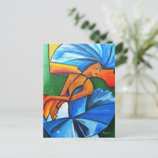 Tanz in Blau 2008 Postkarte (Stehend Vorderseite)