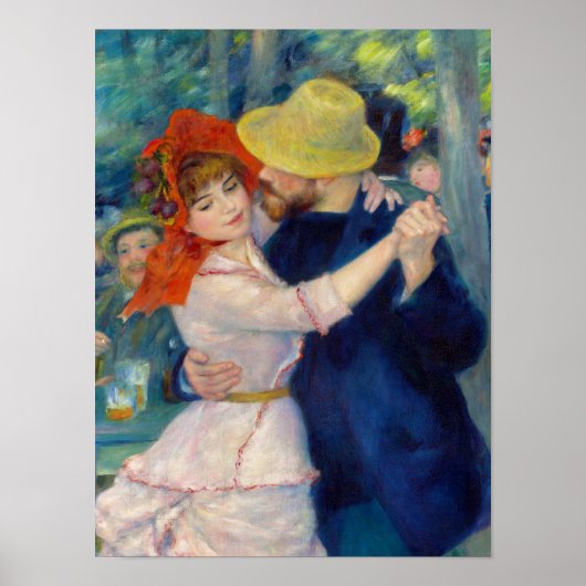 Tanz in Bougival, Paar von Pierre-Auguste Renoir Poster (Vorne)