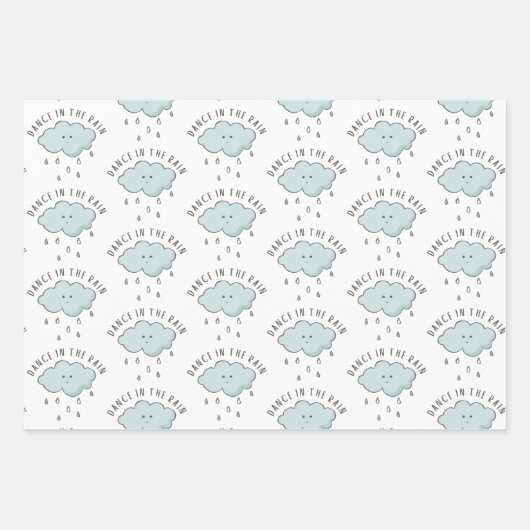 Tanz in den Regenwaschpapier-Blättern Geschenkpapier Set (Vorderseite)