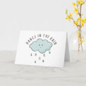 Tanz in der Regengrußkarte Karte (Gelbe Blume)