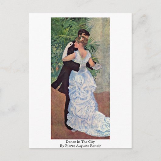 Tanz in der Stadt von Pierre-Auguste Renoir Postkarte (Vorderseite)