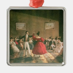 Tanz in einem Salon in Buenos Aires, c.1831 (w/c a Ornament Aus Metall