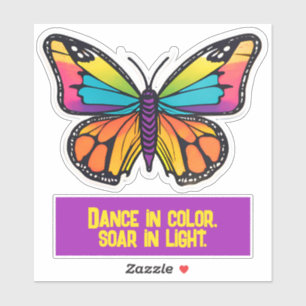 Tanz in Farbe, in Licht. Aufkleber