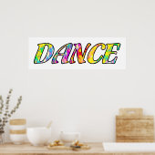 Tanz in hellen, prismatischen Regenbogenfarben Poster (Küche)