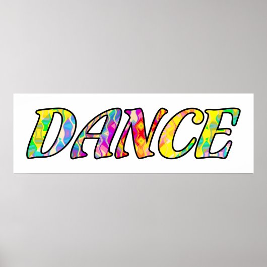 Tanz in hellen, prismatischen Regenbogenfarben Poster (Vorne)