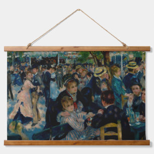 Tanz in Le Moulin de la Galette - Auguste Renoir Wandteppich Mit Holzrahmen