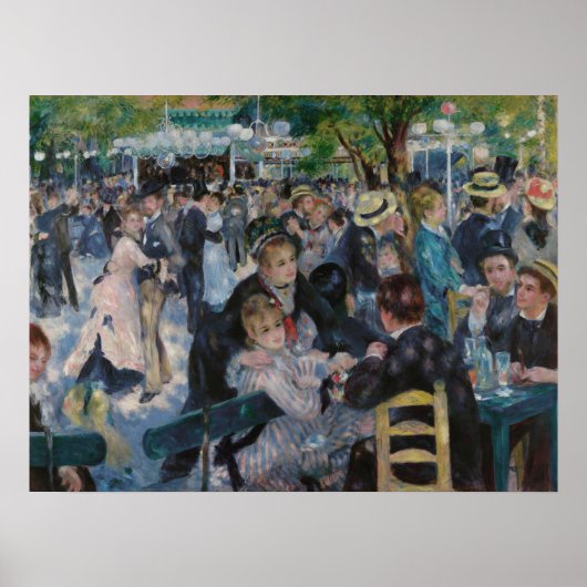 Tanz in Le Moulin de la Galette von Auguste Renoir Poster (Vorne)