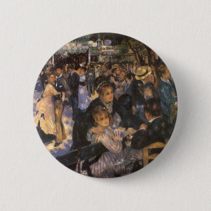 Tanz in Le Moulin de la Galette von Pierre Renoir Button