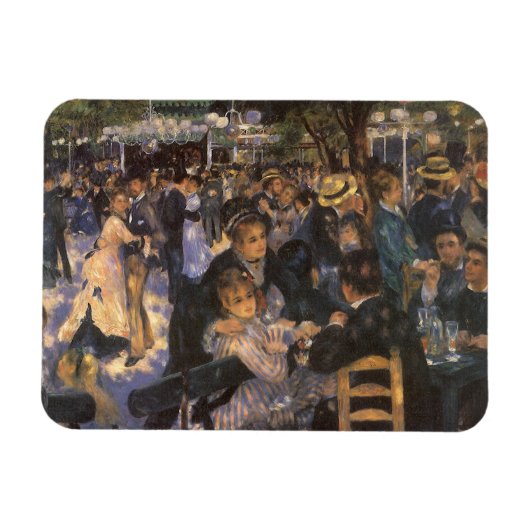 Tanz in Le Moulin de la Galette von Pierre Renoir Magnet (Horizontal)