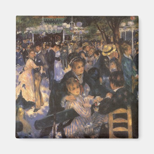 Tanz in Le Moulin de la Galette von Pierre Renoir Magnet (Vorne)