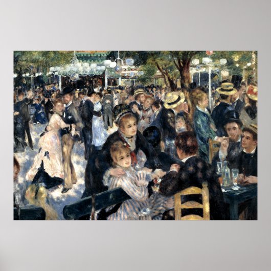 Tanz in Le Moulin de la Galette von Pierre Renoir Poster (Vorne)