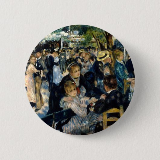 Tanz in Le Moulin de la Galette von Renoir Button (Vorderseite)