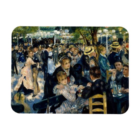 Tanz in Le Moulin de la Galette von Renoir Magnet (Horizontal)