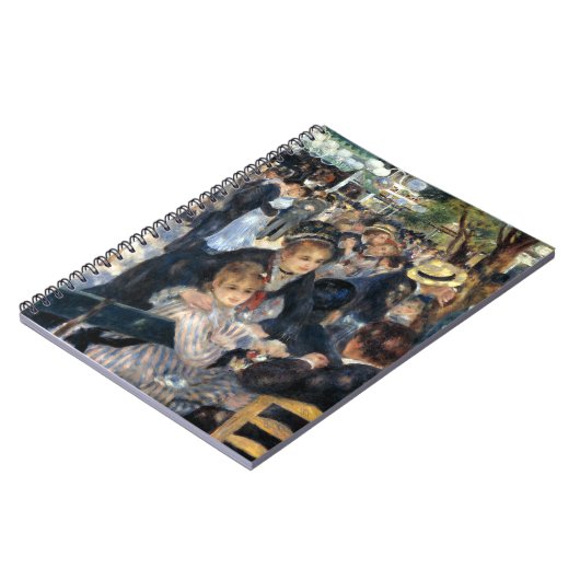 Tanz in Le Moulin de la Galette von Renoir Notizblock (Linke Seite)