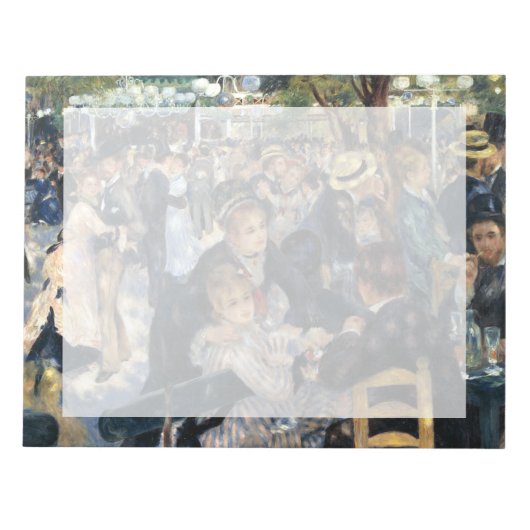 Tanz in Le Moulin de la Galette von Renoir Notizblock (Vorderseite)