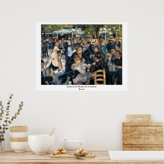 Tanz in Le Moulin de la Galette von Renoir Poster (Küche)