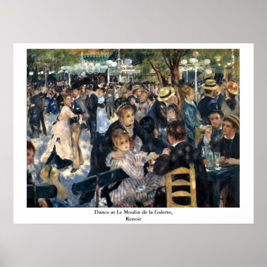 Tanz in Le Moulin de la Galette von Renoir Poster (Vorne)