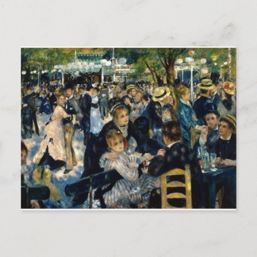 Tanz in Le Moulin de la Galette von Renoir Postkarte (Vorderseite)