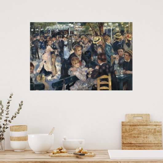 Tanz in Le Moulin Galette - Renoir Malerei Poster (Küche)