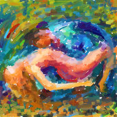 Tanz in leidenschaftlicher abstrakter Malerei T-Shirt