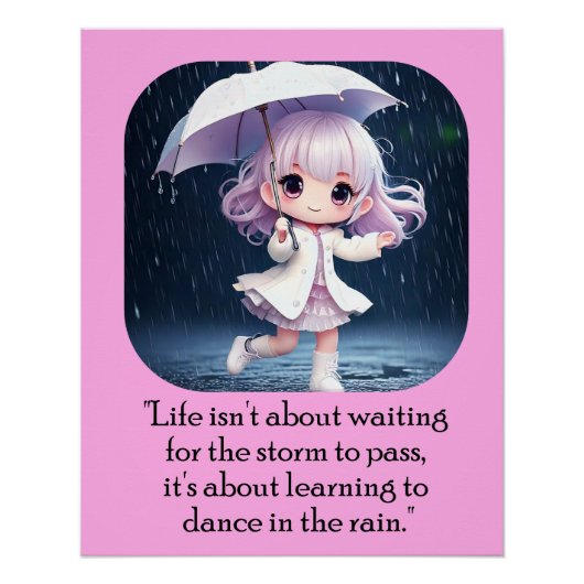 Tanz in Rain chibi art Poster (Vorderseite)