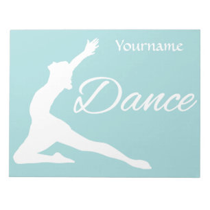 TANZ individuelles Monogramm & Farbe Notizblock