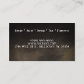 Tanz, Instruktor, Studio-Lektionen Visitenkarte (Rückseite)