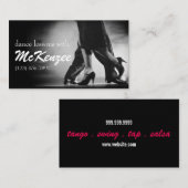 Tanz, Instruktor, Studiounterricht Visitenkarte (Vorne/Hinten)