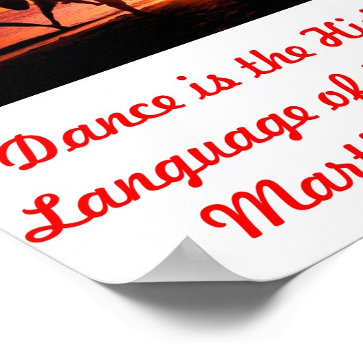 Tanz ist die versteckte Sprache für das Soul Poste Poster (Ecke)