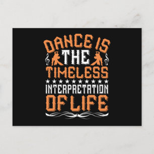 Tanz ist die zeitlose Interpretation Postkarte