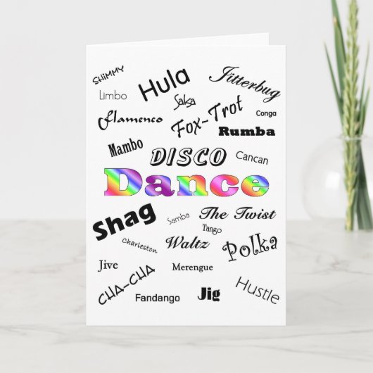 Tanz-Karte Karte (Vorderseite)