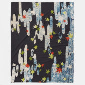 TANZ-KIMONO, FLIEßENDES WASSER, FALLENDE BLÄTTER F FLEECEDECKE (Vorderseite)
