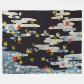 TANZ-KIMONO, FLIEßENDES WASSER, FALLENDE BLÄTTER F FLEECEDECKE (Vorderseite (Horizontal))