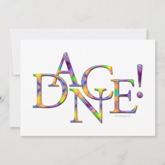 Tanz! (Krawatte) Erwägung oder Party Einladung (Vorderseite)