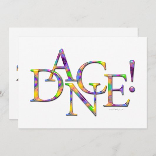 Tanz! (Krawatte) Erwägung oder Party Einladung (Vorne/Hinten)